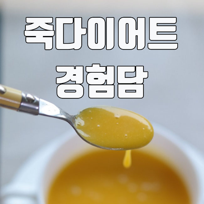  죽다이어트 경험담 및 요요 해결 방법 리뷰