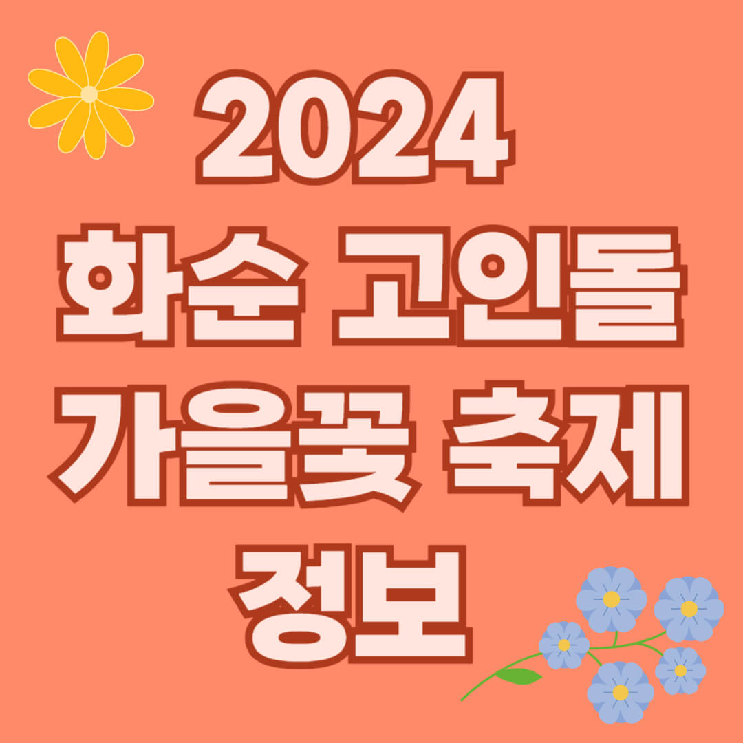 2024 화순 고인돌 가을꽃축제 정보 입장료 주차