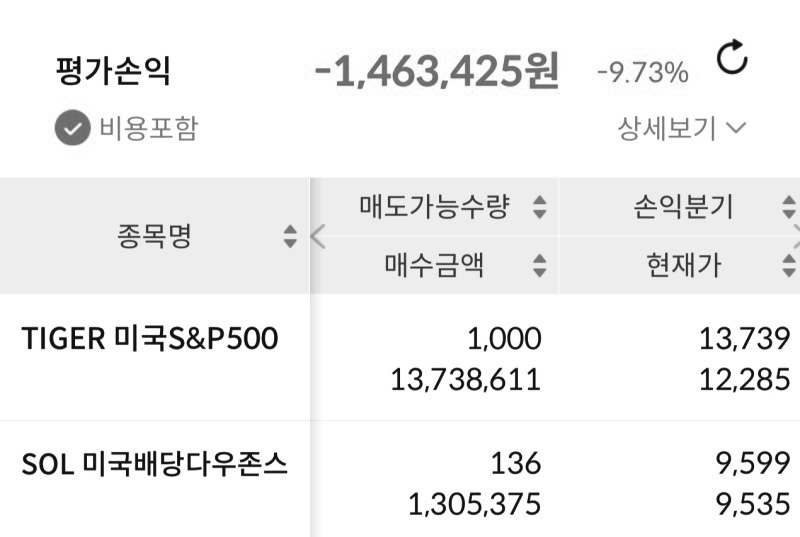  연금저축, IRP 매수 보유 현황 24주차 | tiger 미국s&p500, sol 미국배당다우존스, ace 미국s&p500채권혼합액티브