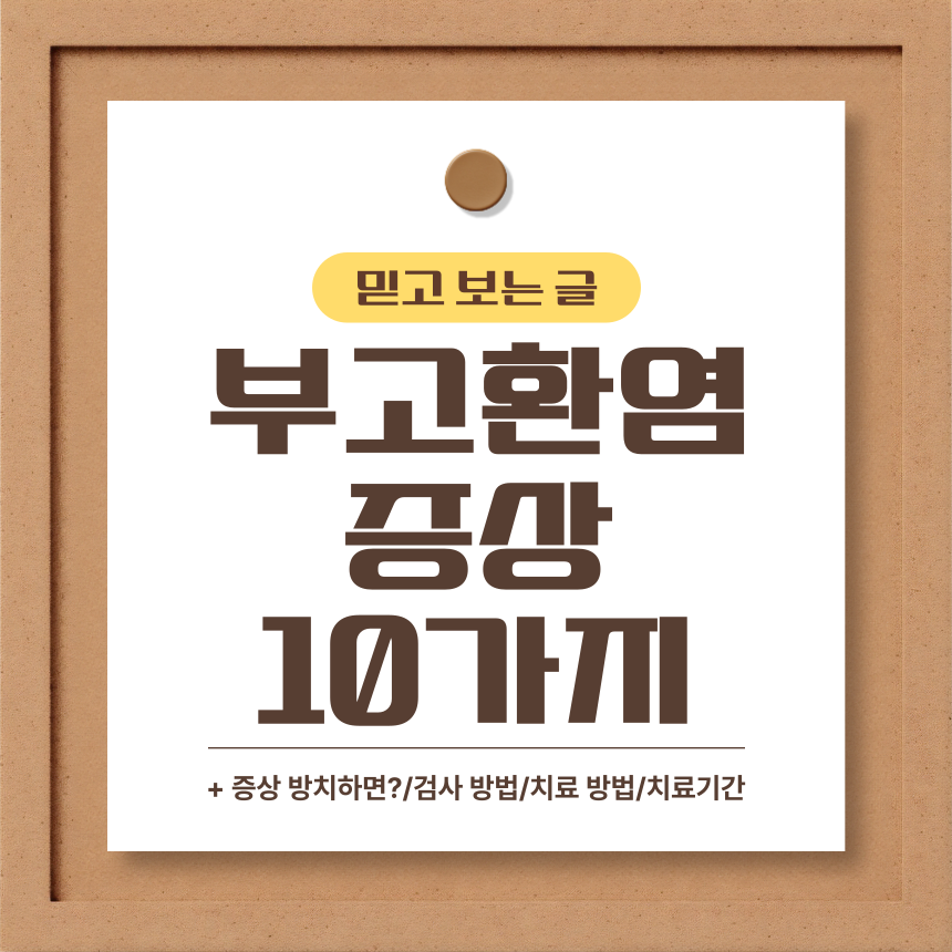  부고환염 증상 10가지