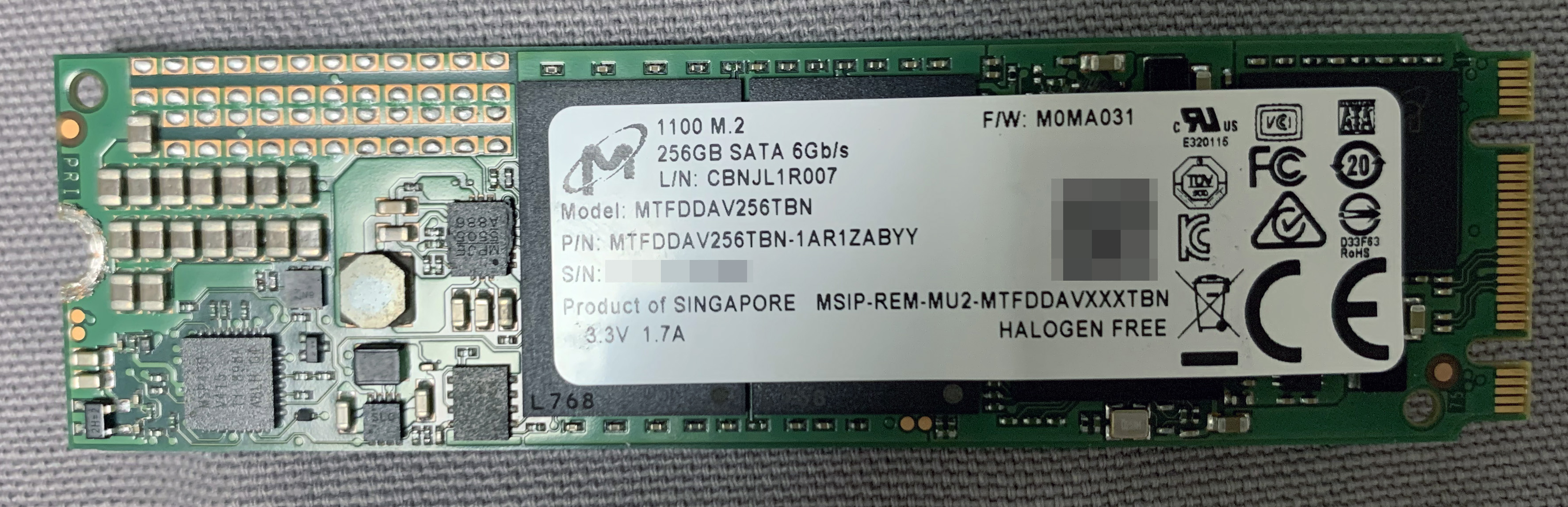 Micron 1100 M.2 256GB (MTFDDAV256TBN-1AR1ZABYY)