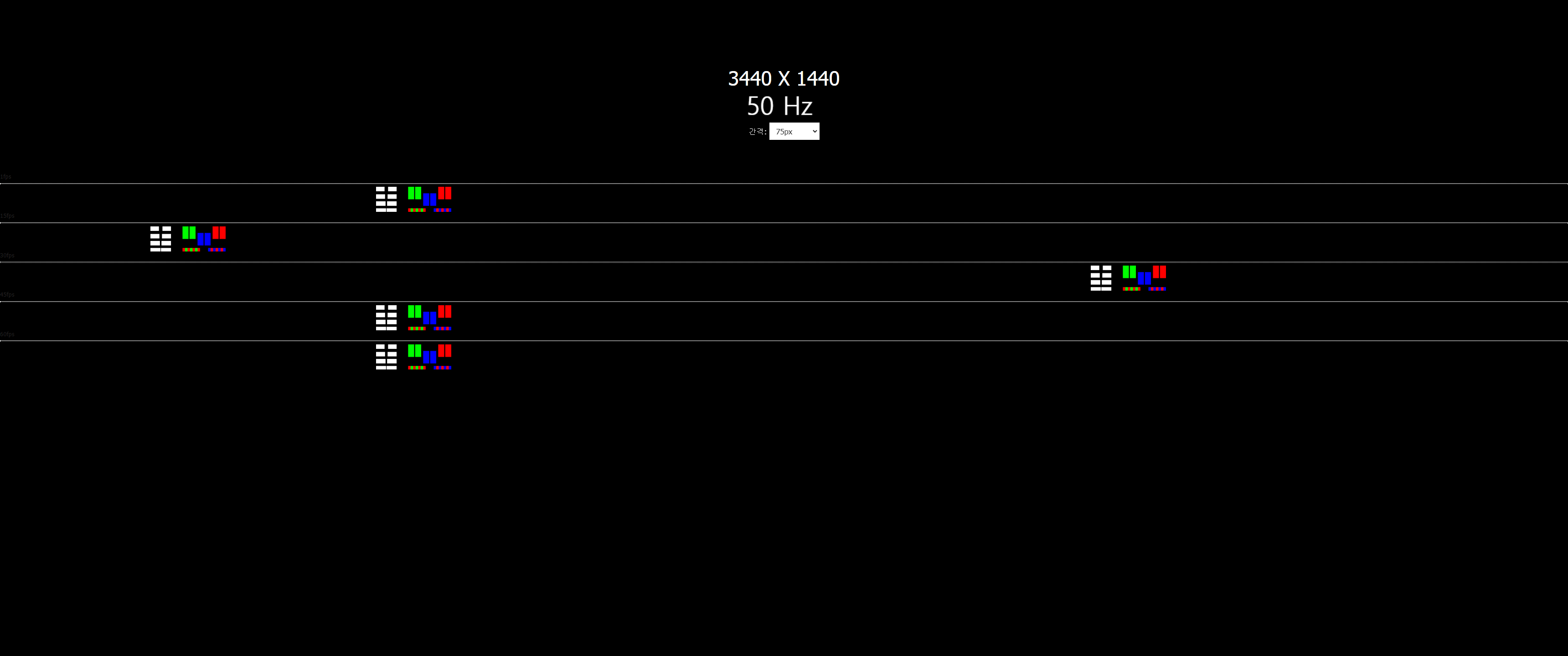 HDMI-DVI 케이블 50 Hz 로 확인