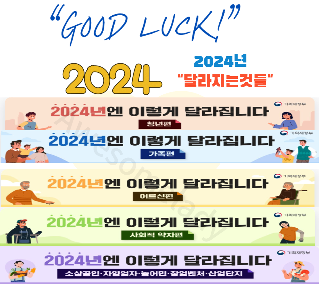  2024년 달라지는 제도. 저소등측, 청년, 군인, 육아 등 총정리!!