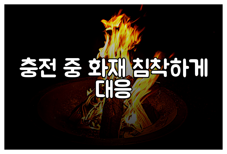 충전 중 화재 침착하게 대응