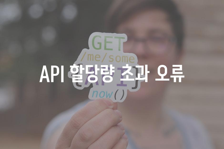 API 할당량 초과 오류 1