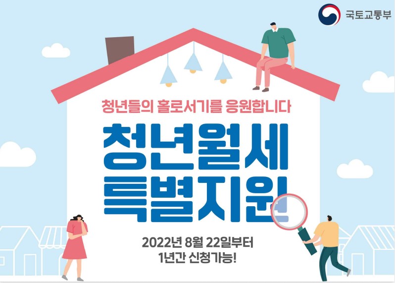 청년월세지원 안내 포스터(국토교통부)