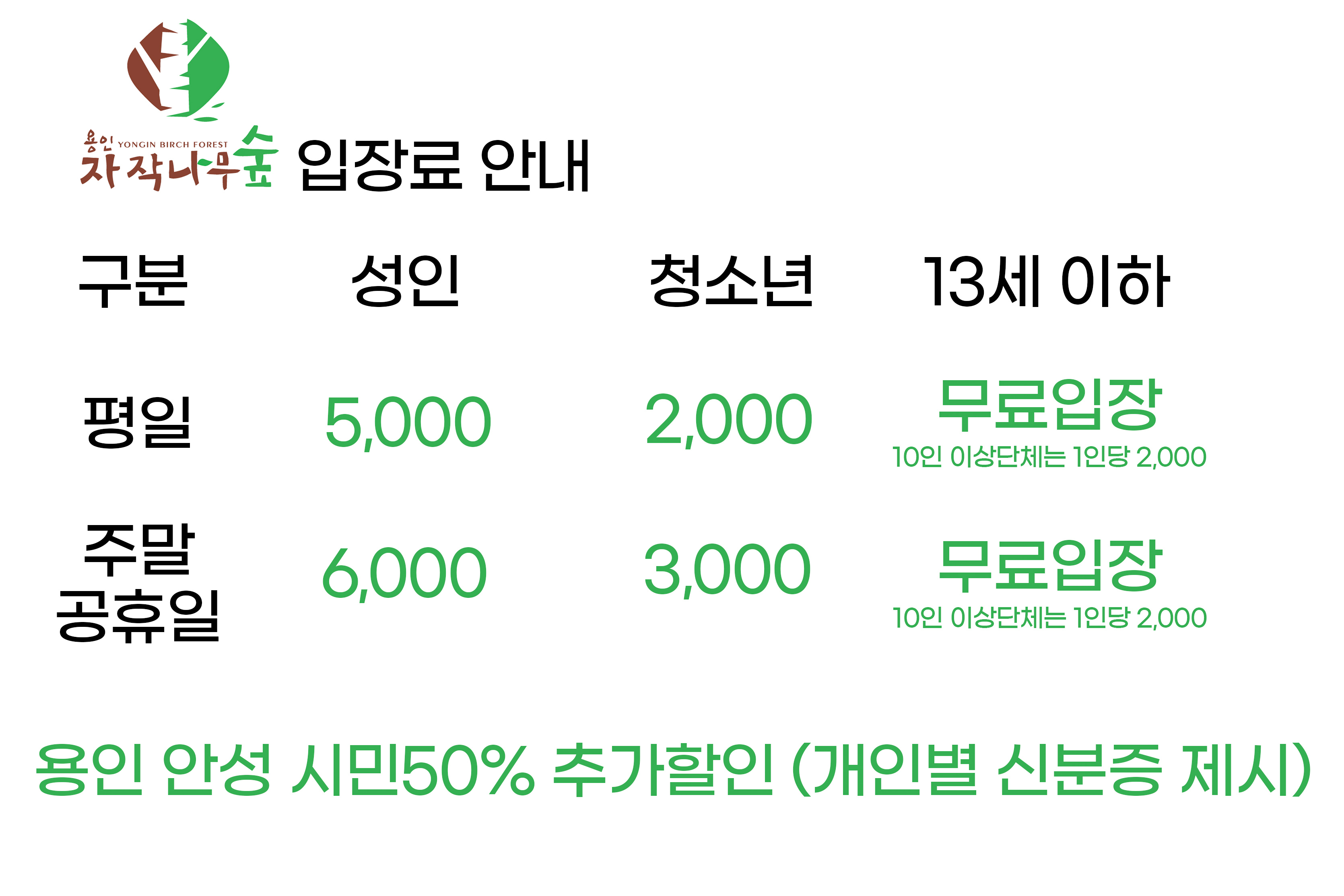 용인 자작나무숲 입장료 정보 사진