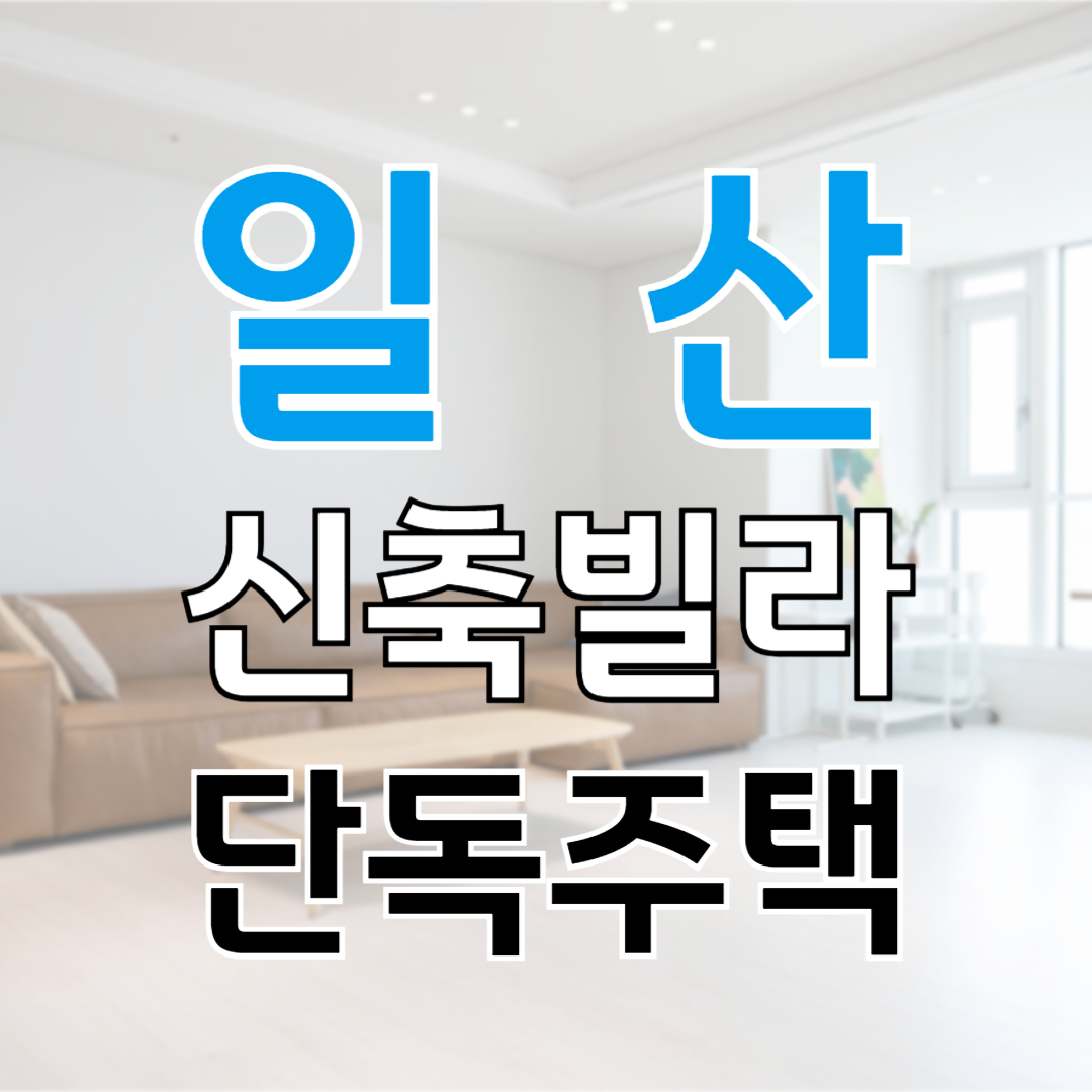 정발산동 신축 빌라 단독주택 식사동 전원주택 아파트 매매 분양