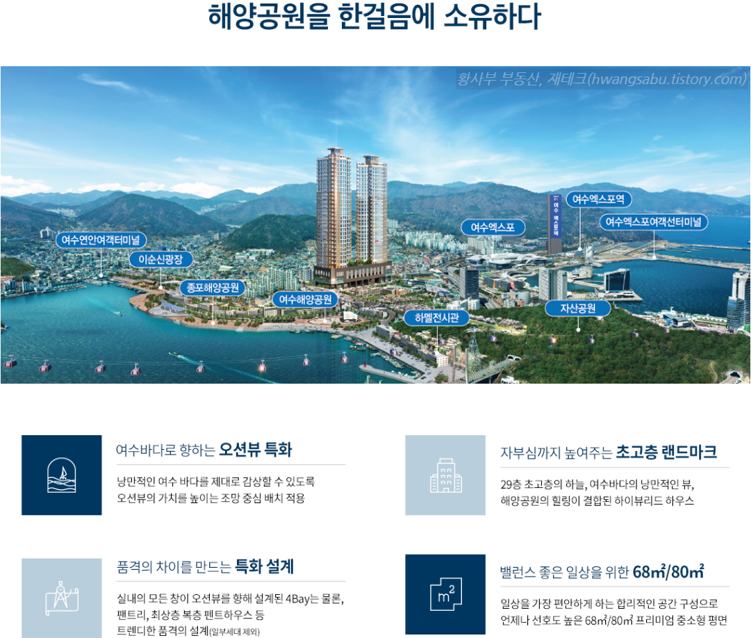 여수 관문동 더로제아델리움 해양공원 분양공고(분양가, 청약일정, 평면도, 모델하우스 등)