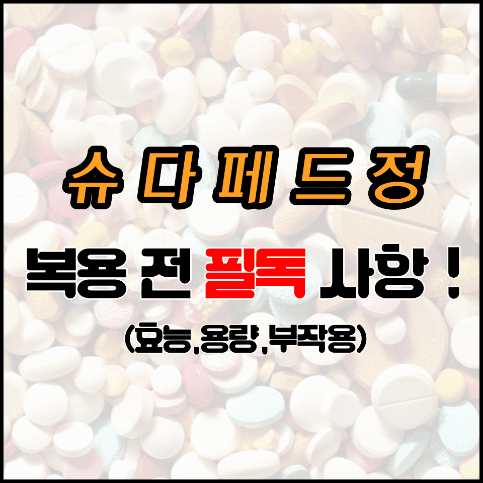  슈다페드정, 안전하게 복용하기 (효능,용량,주의사항 포함)