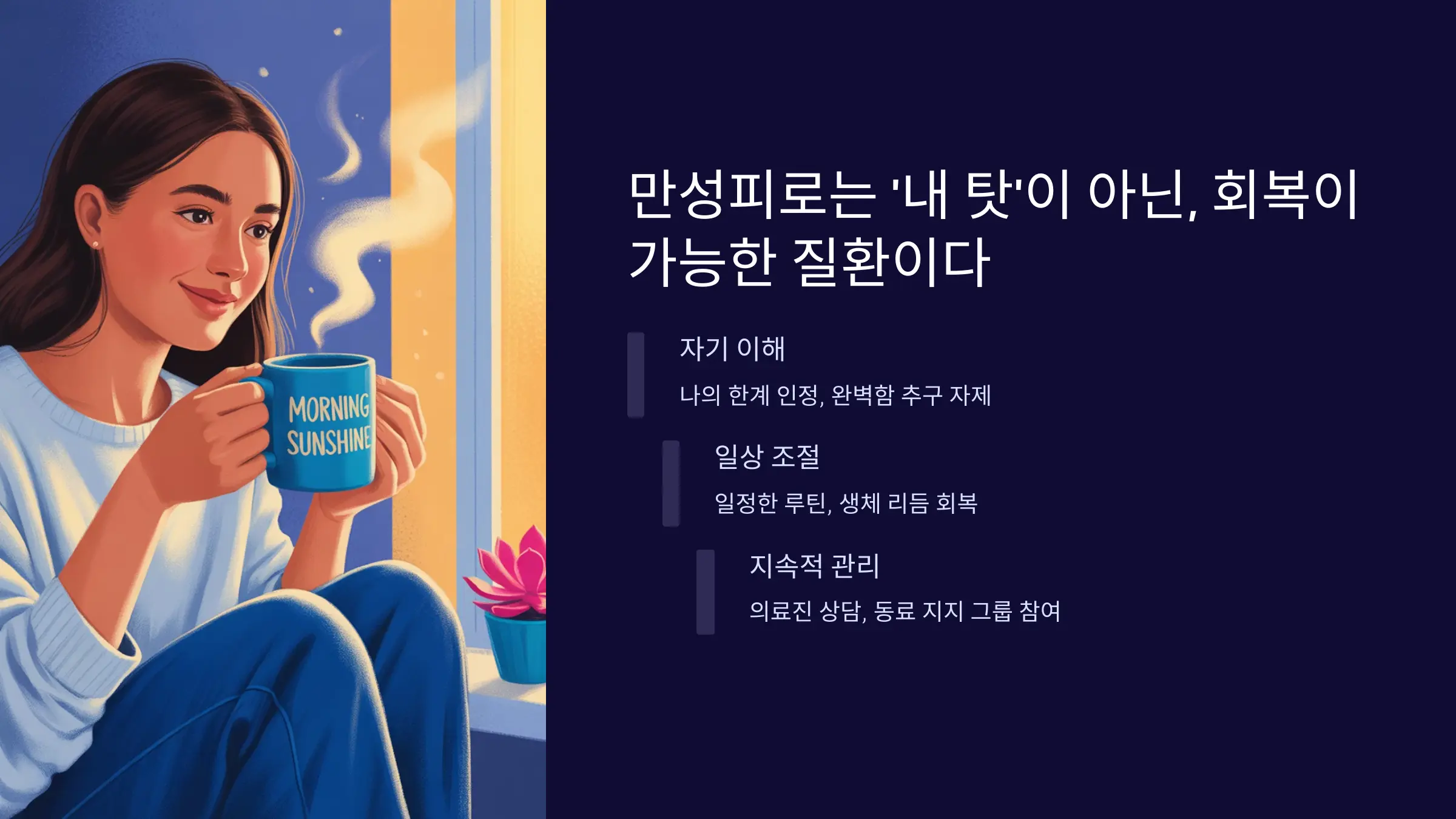 만성피로는 ‘내 탓’이 아닌, 회복이 가능한 질환이다