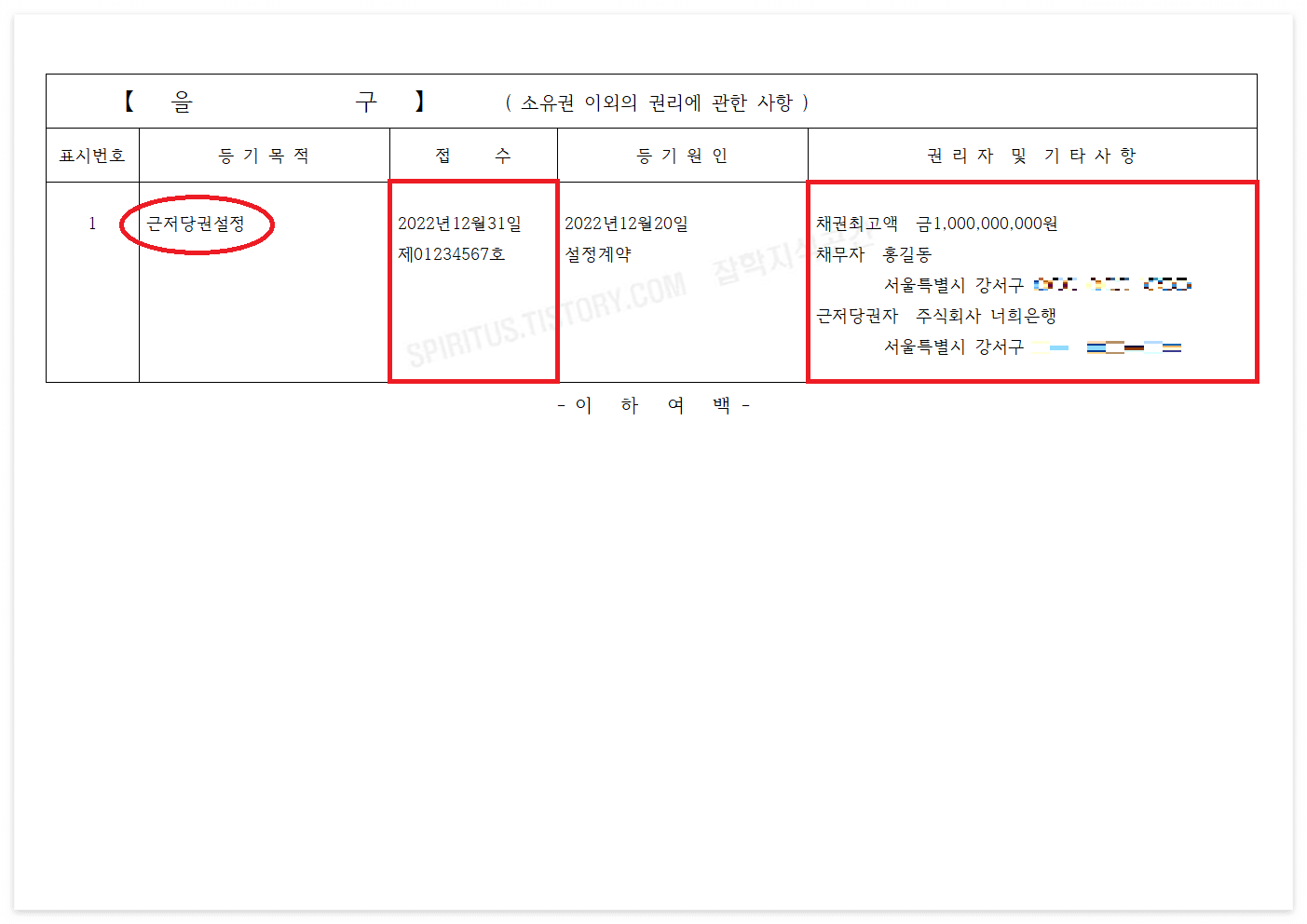 등기사항전부증명서-을구-소유권외