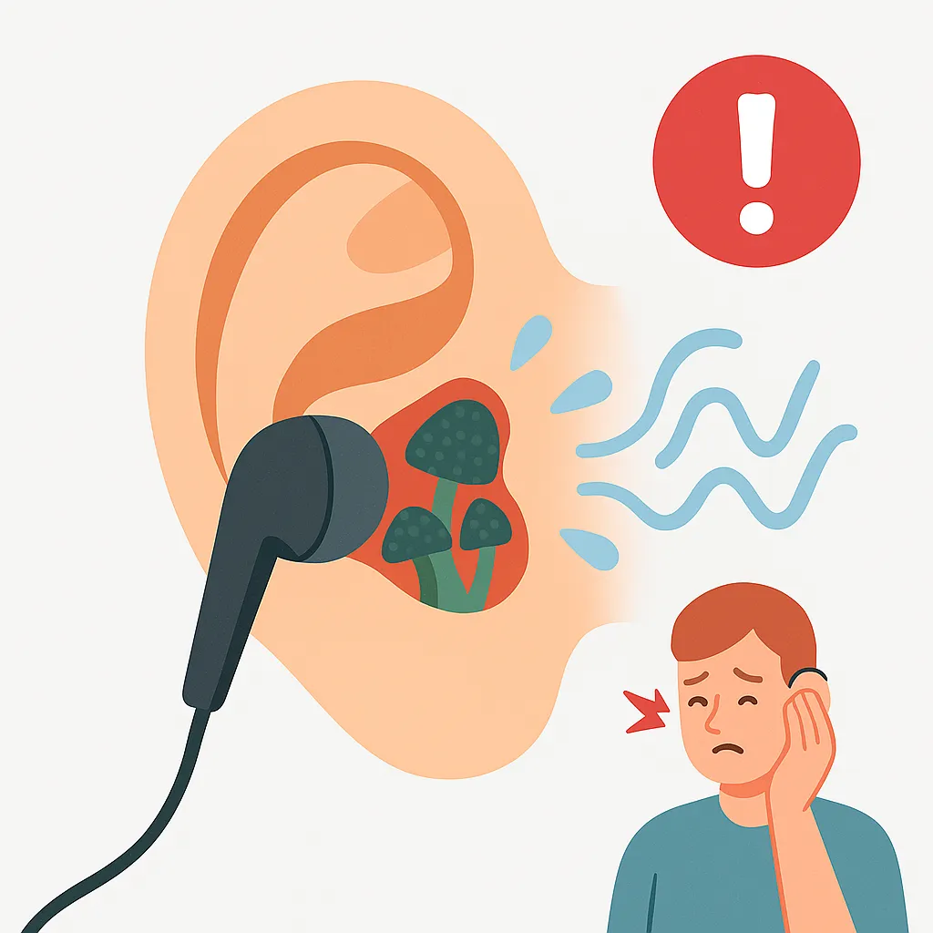 이어폰을 자주 쓰면 귀 안에 곰팡이가 생긴다고? – 외이도염과 습기 관리법