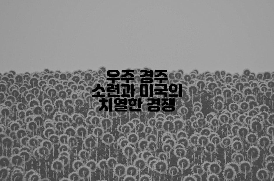 우주 경주 소련과 미국의 치열한 경쟁