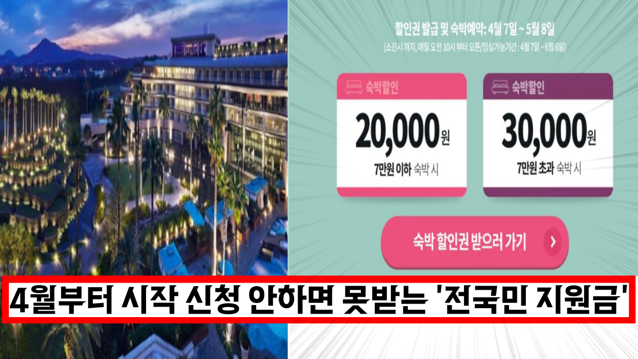  '4월부터 신청 시작'  신청 안하면 못받는 '전국민 지원금' 꼭 받으세요.