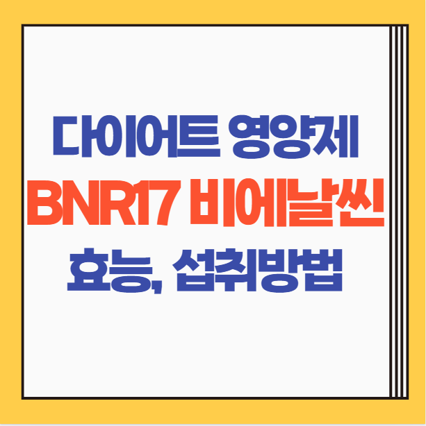  BNR17 비에날씬 다이어트 유산균 효능, 섭취방법, 부작용, 제품 추천