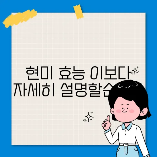 현미 효능 이보다 자세히 설명할순없다