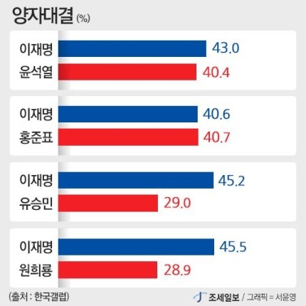  대통령 후보 양자대결