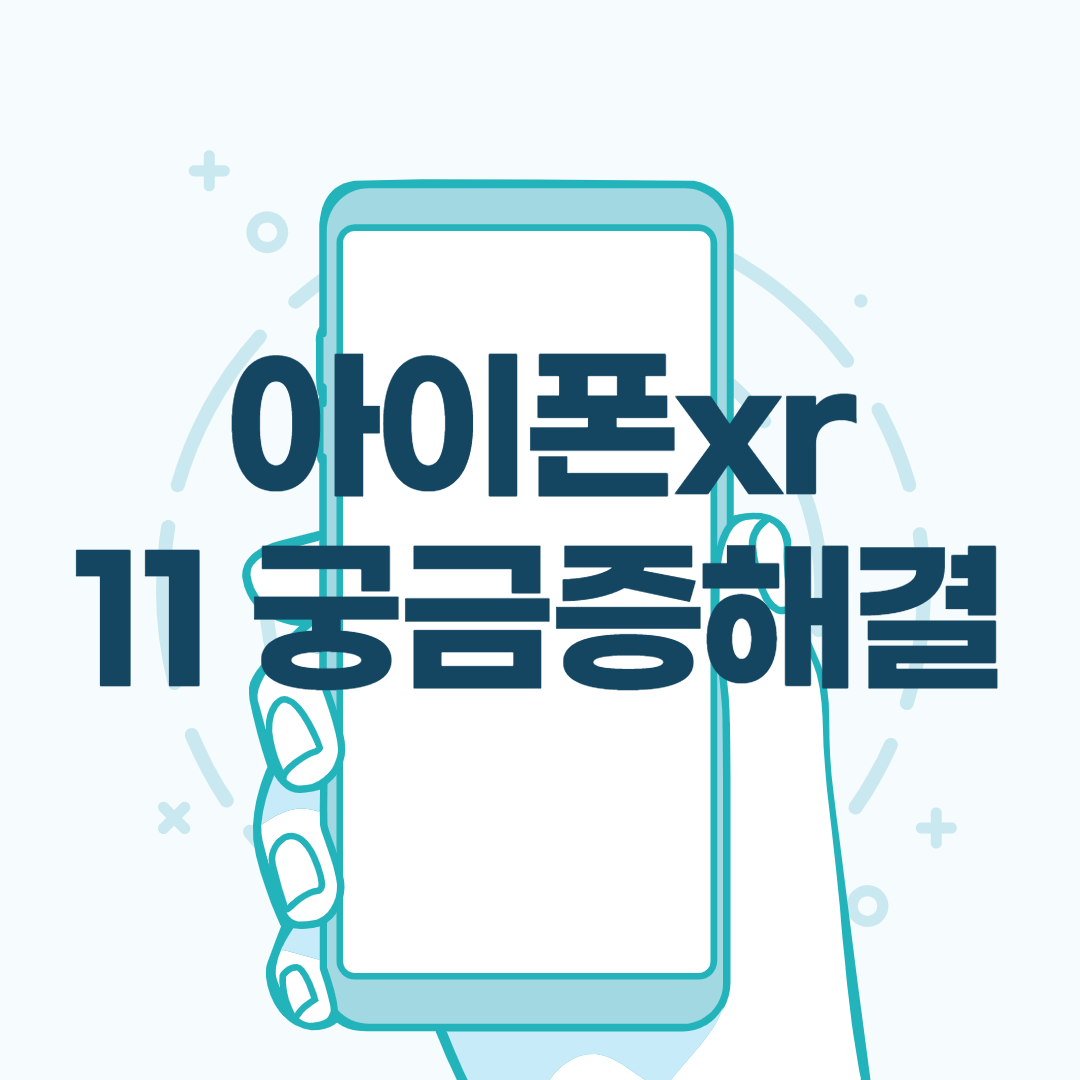  아이폰xr 11 궁금하신 분.