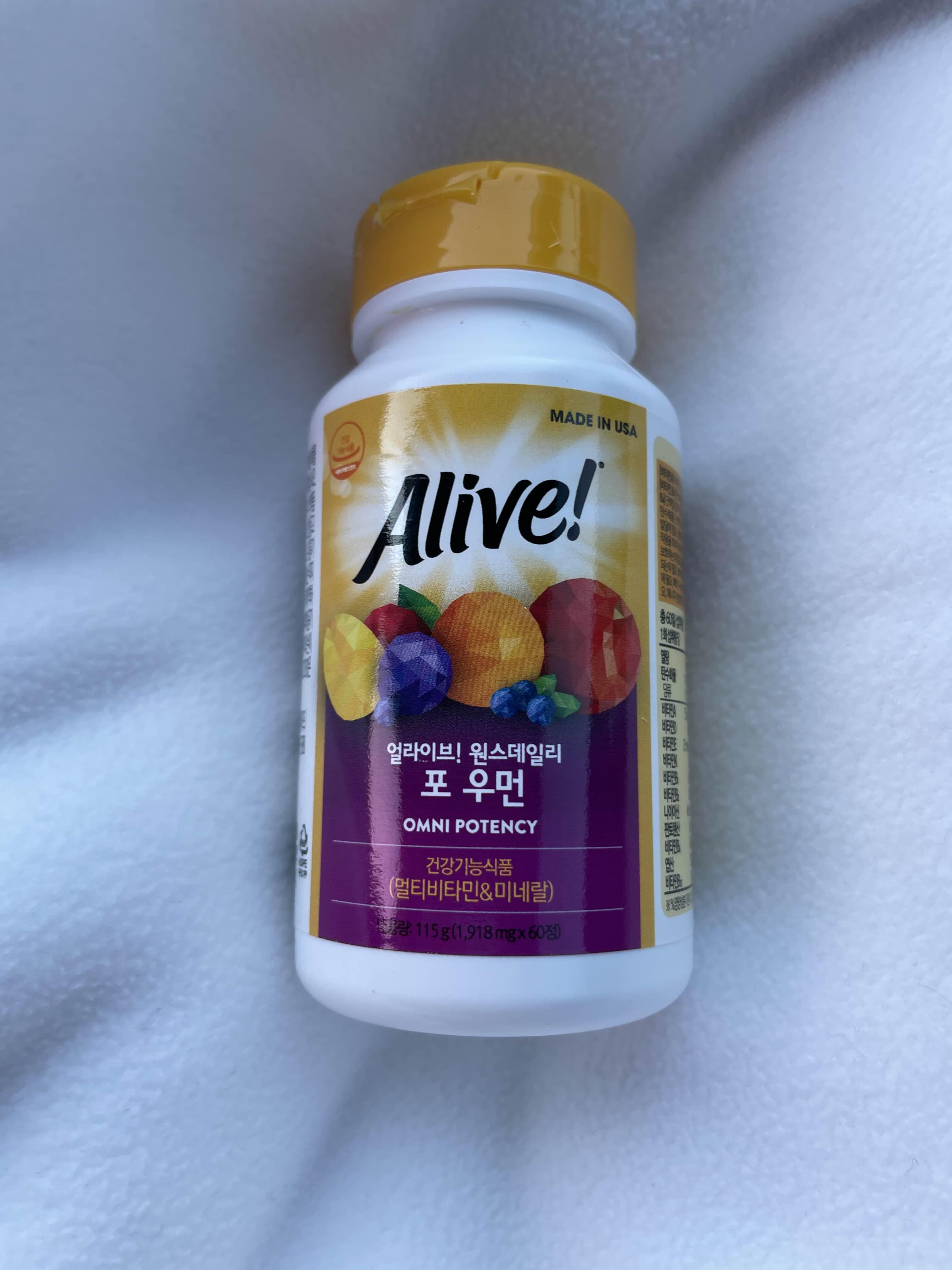  엄마를 위한 종합비타민 : 얼라이브 원스데일리 포 우먼