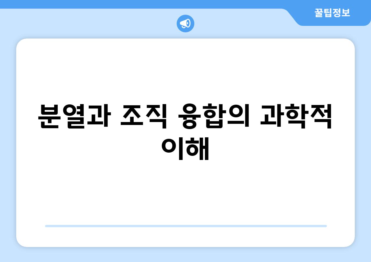 분열과 조직 융합의 과학적 이해