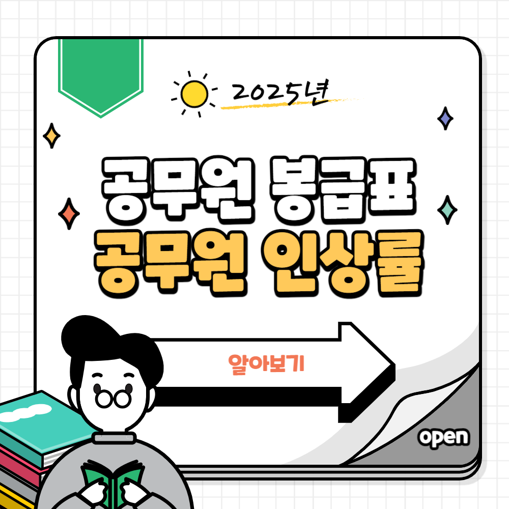 2025 공무원 봉급표, 봉급 인상 1 2025 공무원 봉급표, 봉급 인상