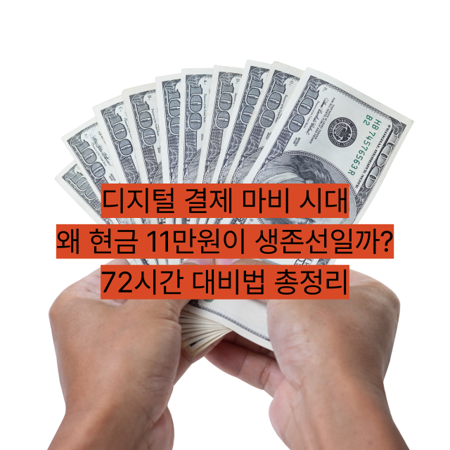 디지털 결제 마비 시대, 왜 현금 11만원이 생존선일까｜72시간 대비법 총정리