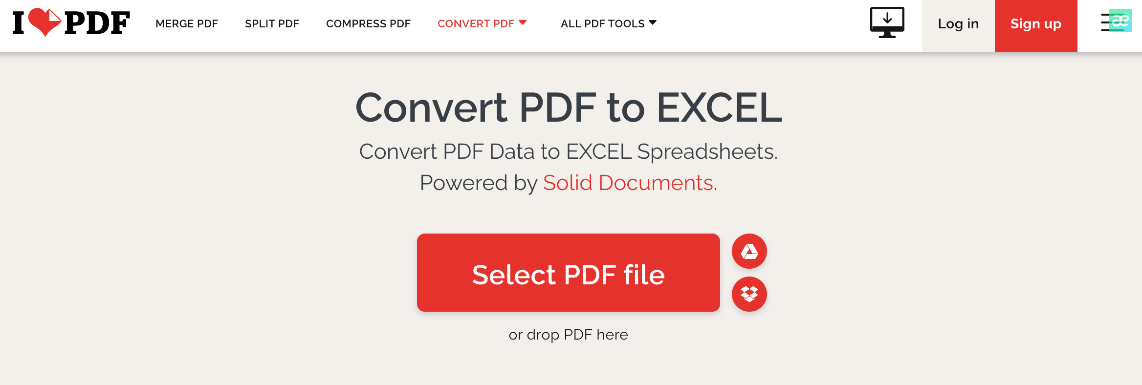 ilovepdf-pdf-엑셀-무료-변환-사이트