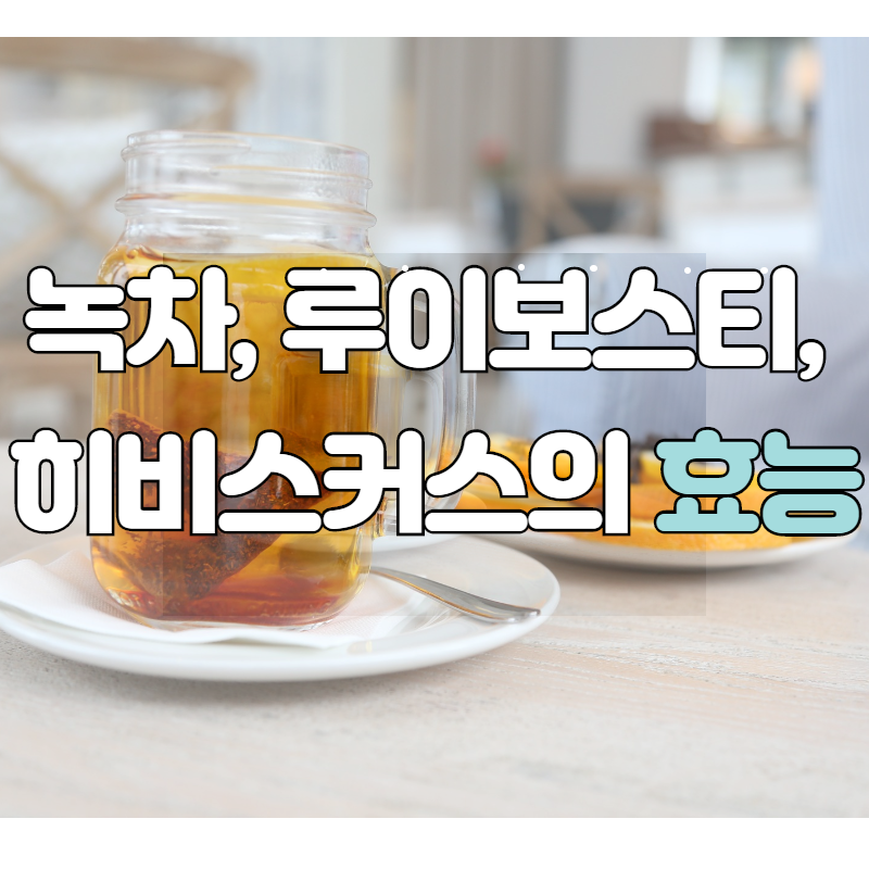  녹차 루이보스티 히비스커스 효능 /항산화 건강에 좋은 차