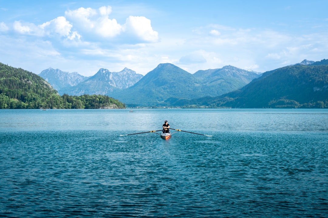 Rowing.