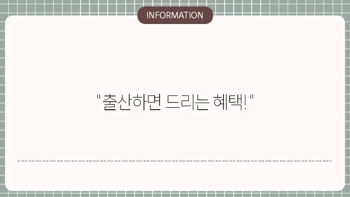 출산 지원금의 통계