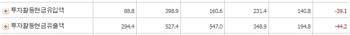 쌍방울_투자활동현금흐름