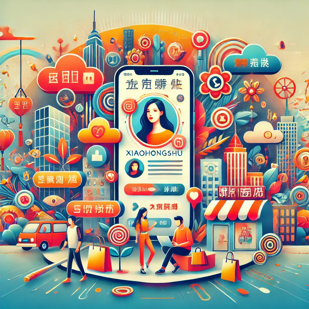 샤오홍슈를 표현한 그림