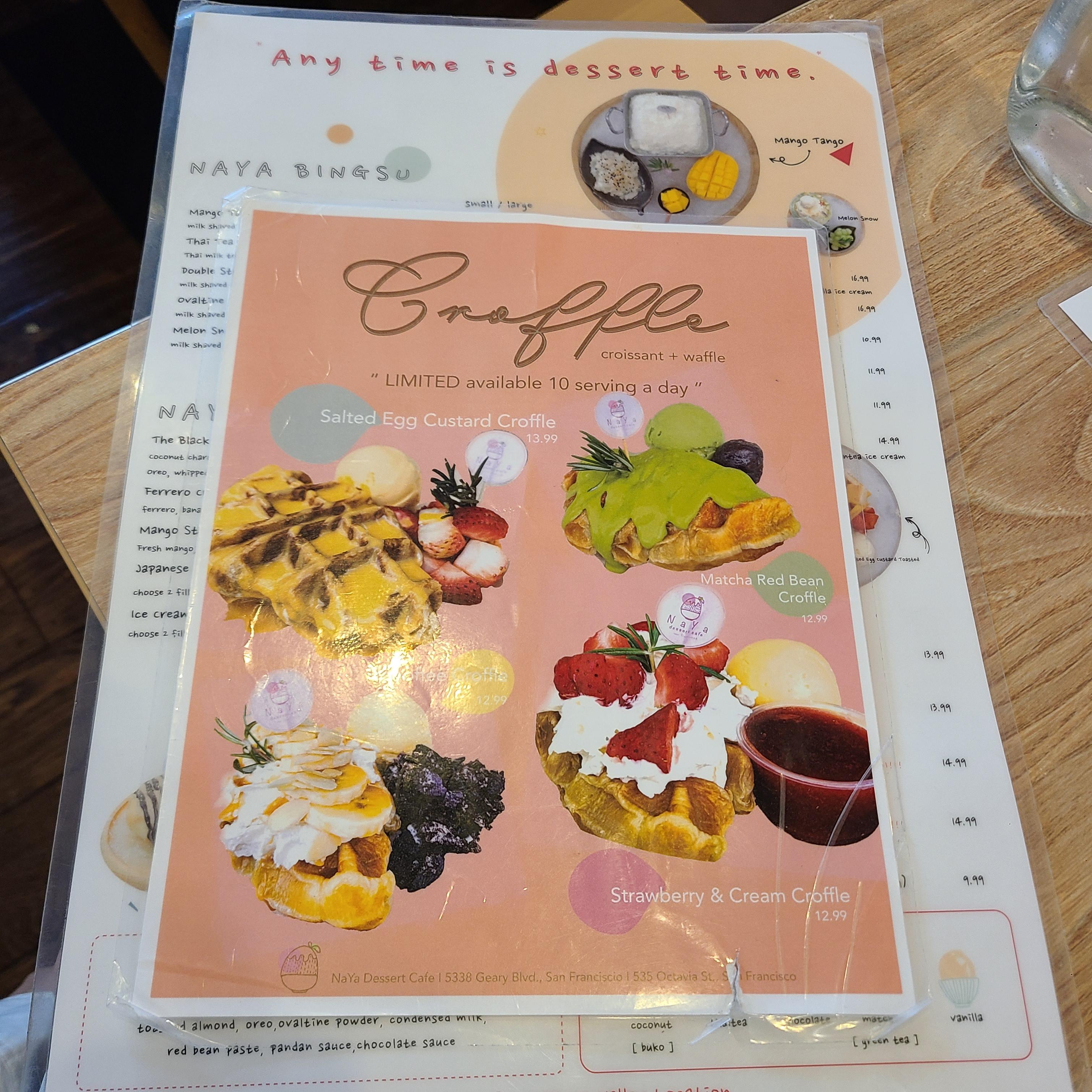 크로플 메뉴