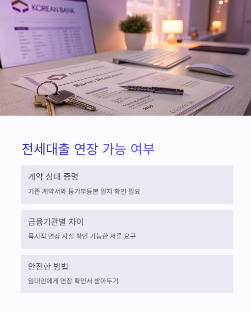 전세대출 연장 가능 여부