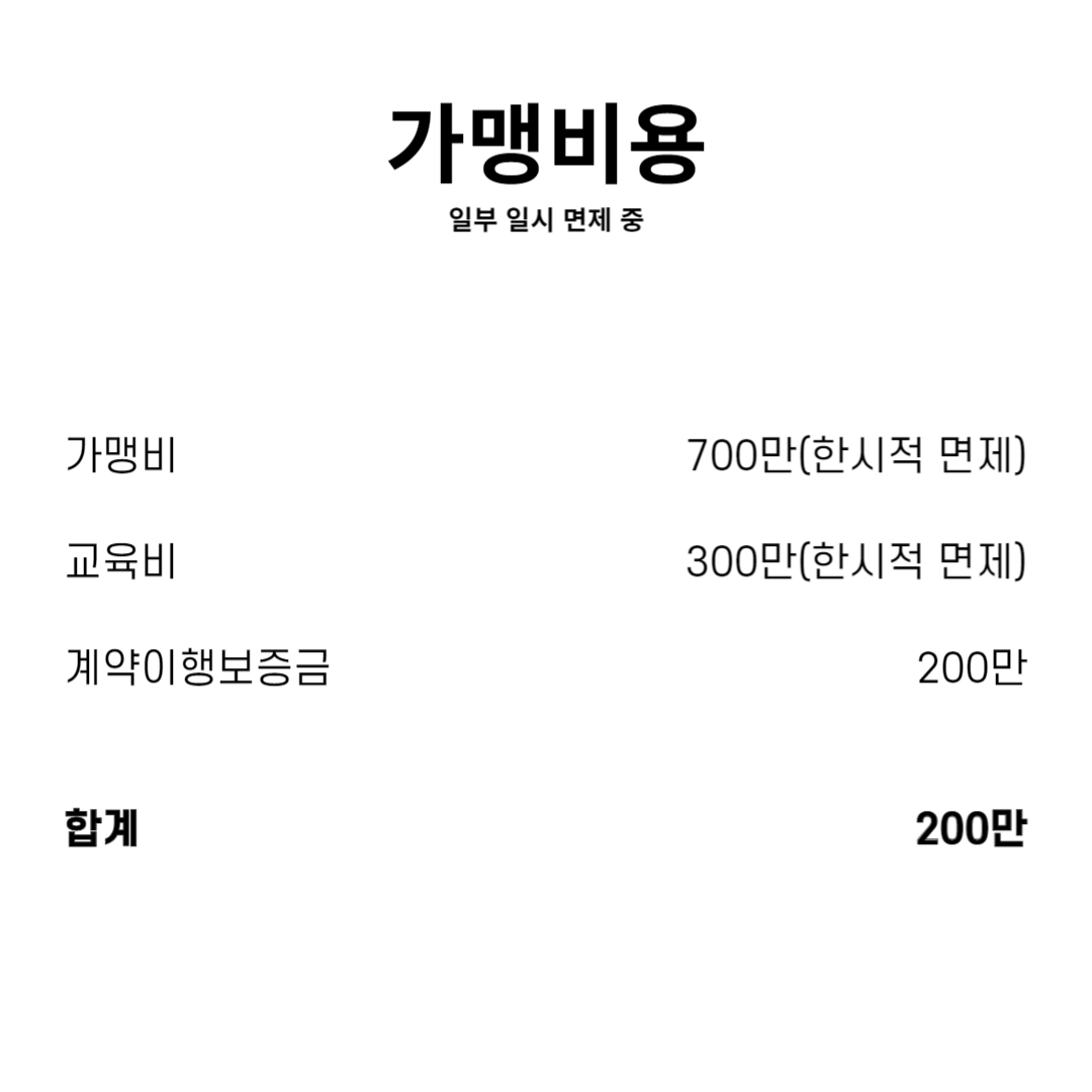 가맹비용