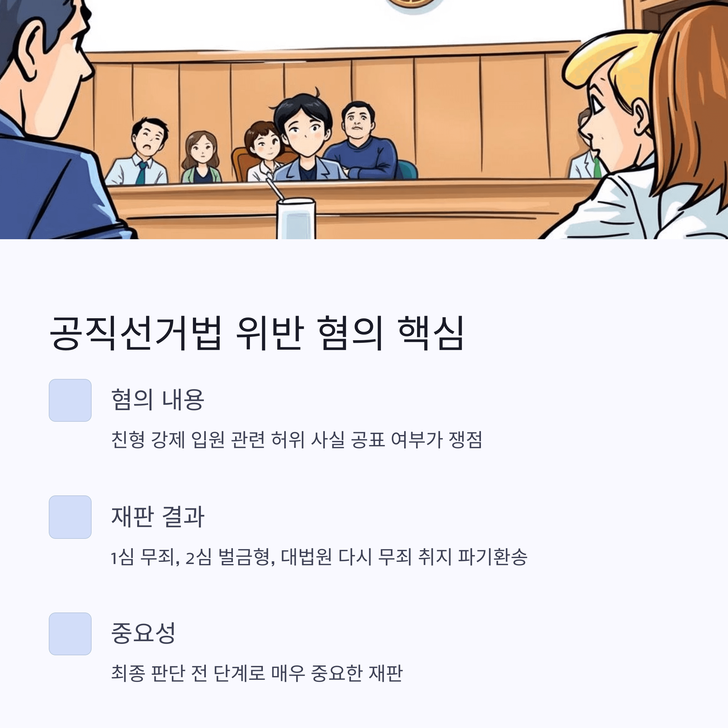 공직선거법 위반혐의 핵심