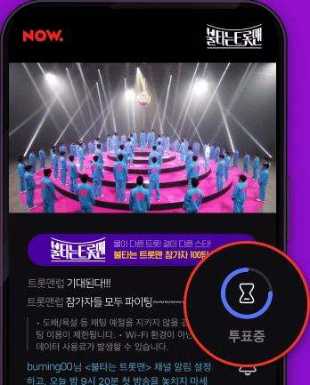 불타는 트롯맨에게 투표하세요