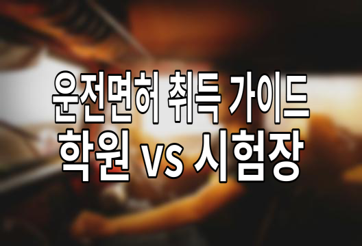 운전면허 취득의 갈림길, 학원 vs 시험장, 당신의 선택은?