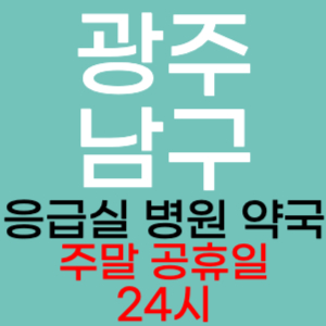 광주 남구 주말 공휴일 약국 병원 응급실 찾기 토요일 일요일 야간진료 24시 심야 열린약국 영업시간 진료시간 추천 잘하는곳 수술 긴급