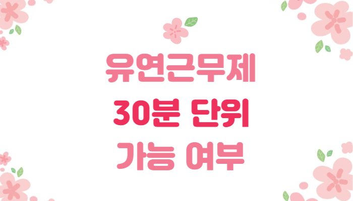 공무원-유연근무제-30분-단위-사용-가능-여부-썸네일-이미지