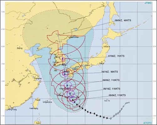 태풍하이선미국예상