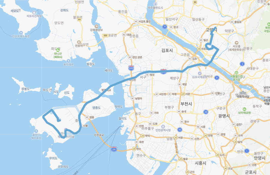  [직행좌석] 3200번버스 노선 시간표 : 고양 명지병원, 화정역, 인천공항
