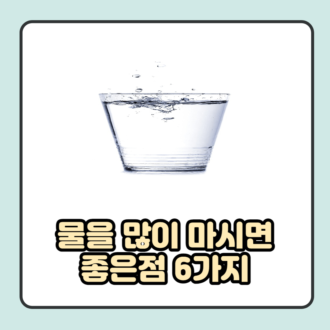 물을 많이 마시면 좋은점