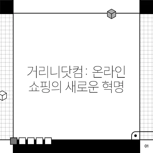 거리니닷컴: 온라인 쇼핑의 새로운 혁명