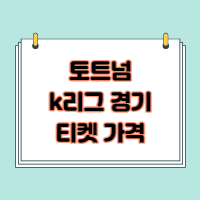  손흥민 토트넘 vs k리그 티켓 가격