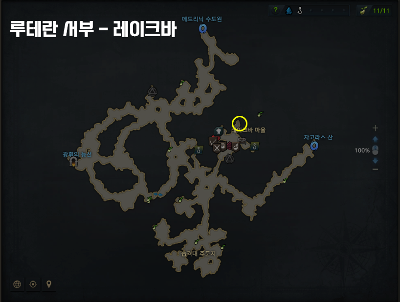 레이크바 - 떠상 위치 레이크바 - 떠상 위치