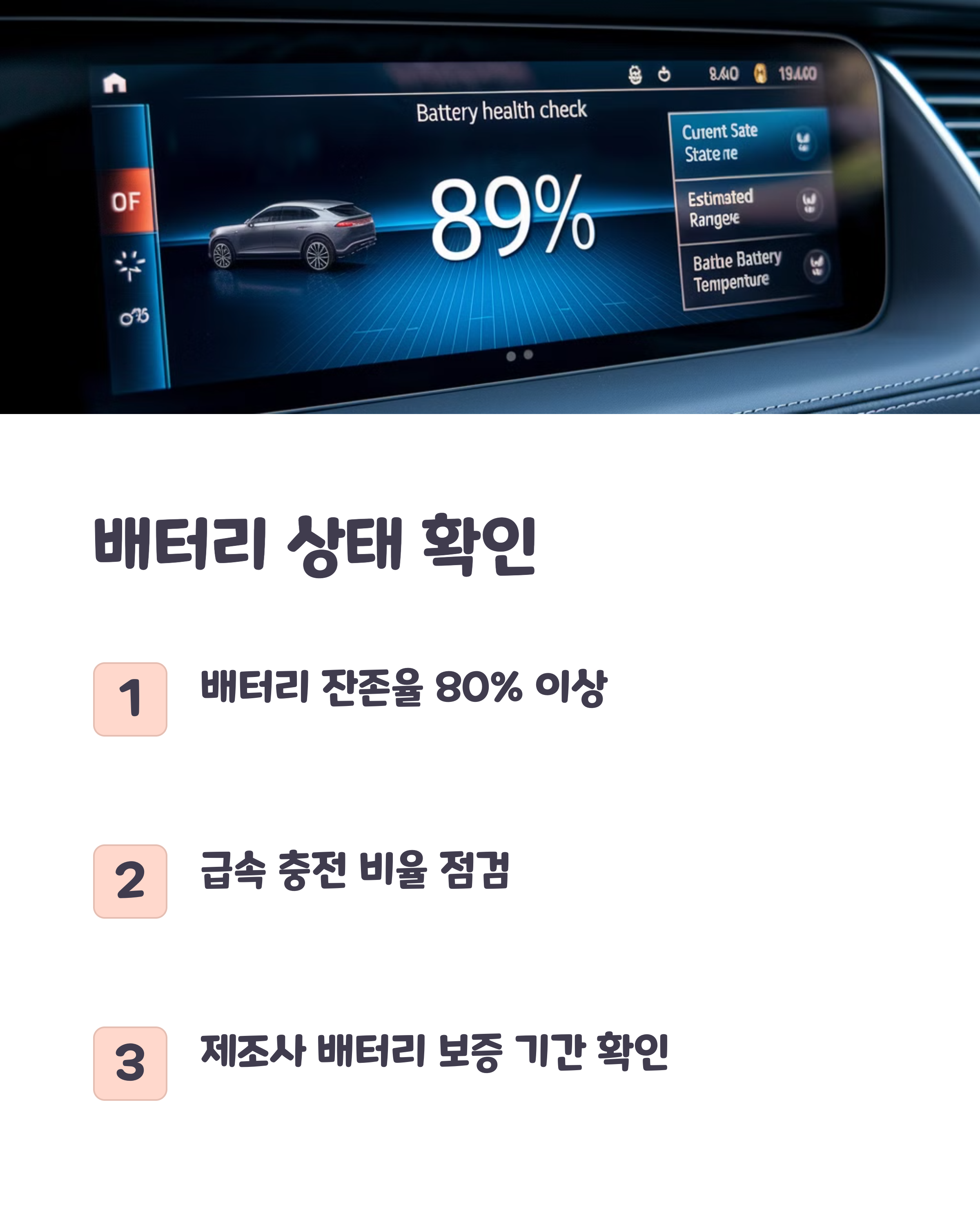 배터리 상태부터 보조금 혜택까지 중고 전기차 선택 가이드