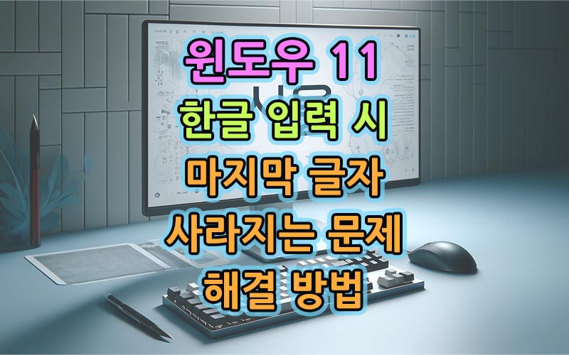 윈도우11-입력시-마지막-글자-사라지는-현상-설정