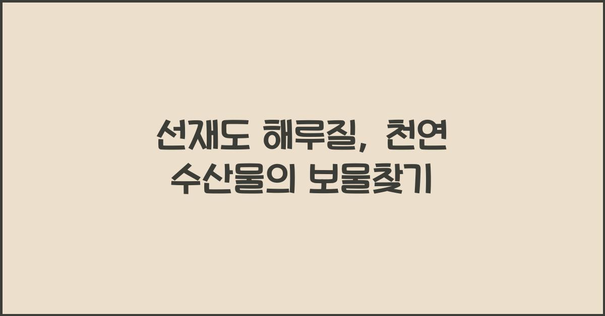 선재도 해루질